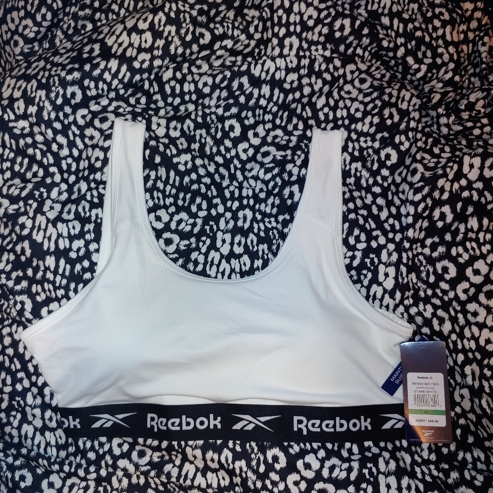 White- Reebok sports bra